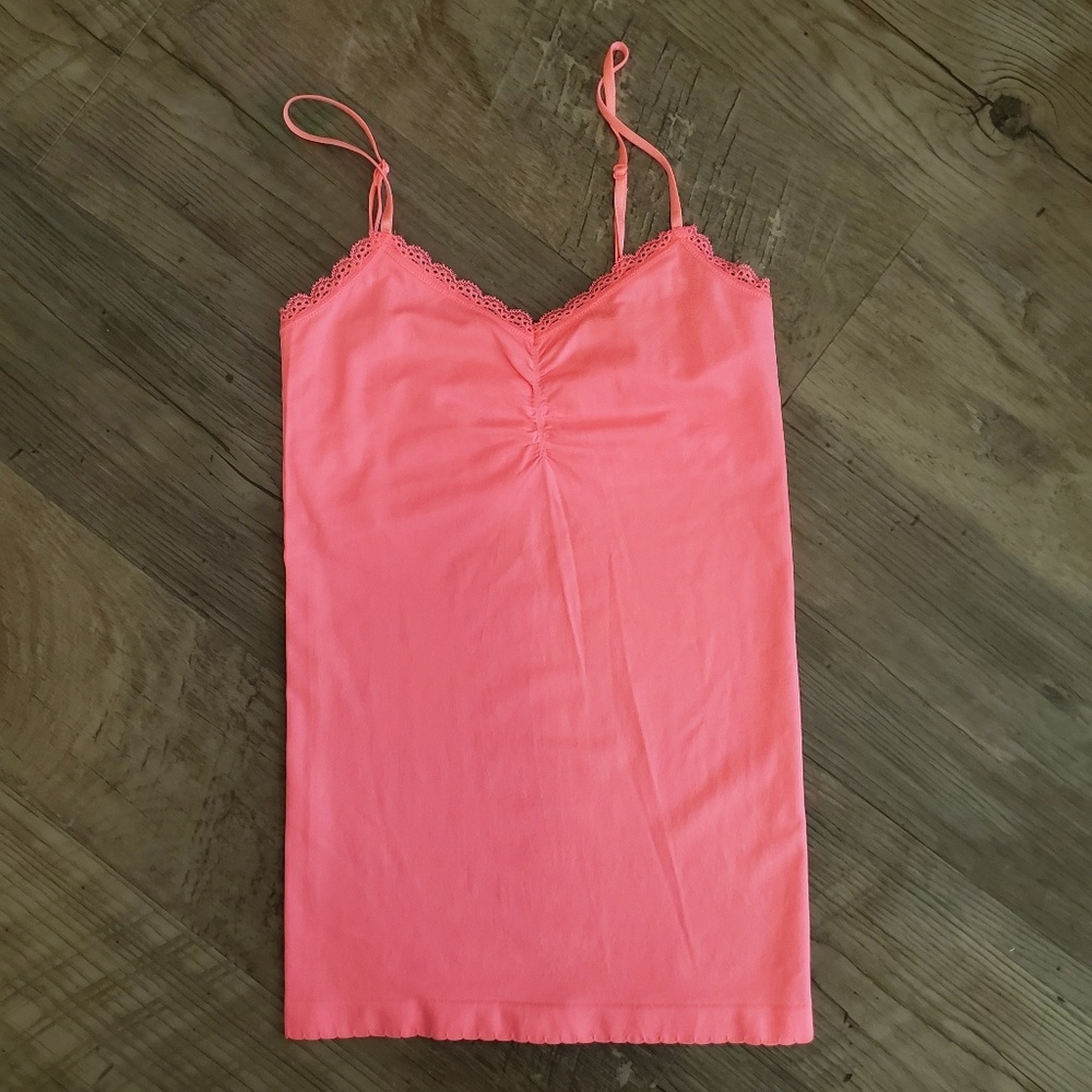 Victoria's Secret camisole, hot pink with lace